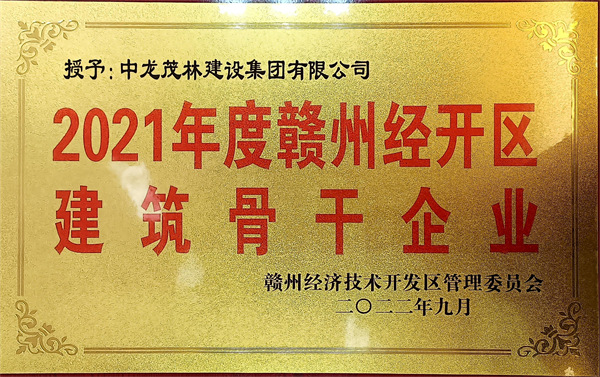 2021年度贛州經開區建筑骨干企業
